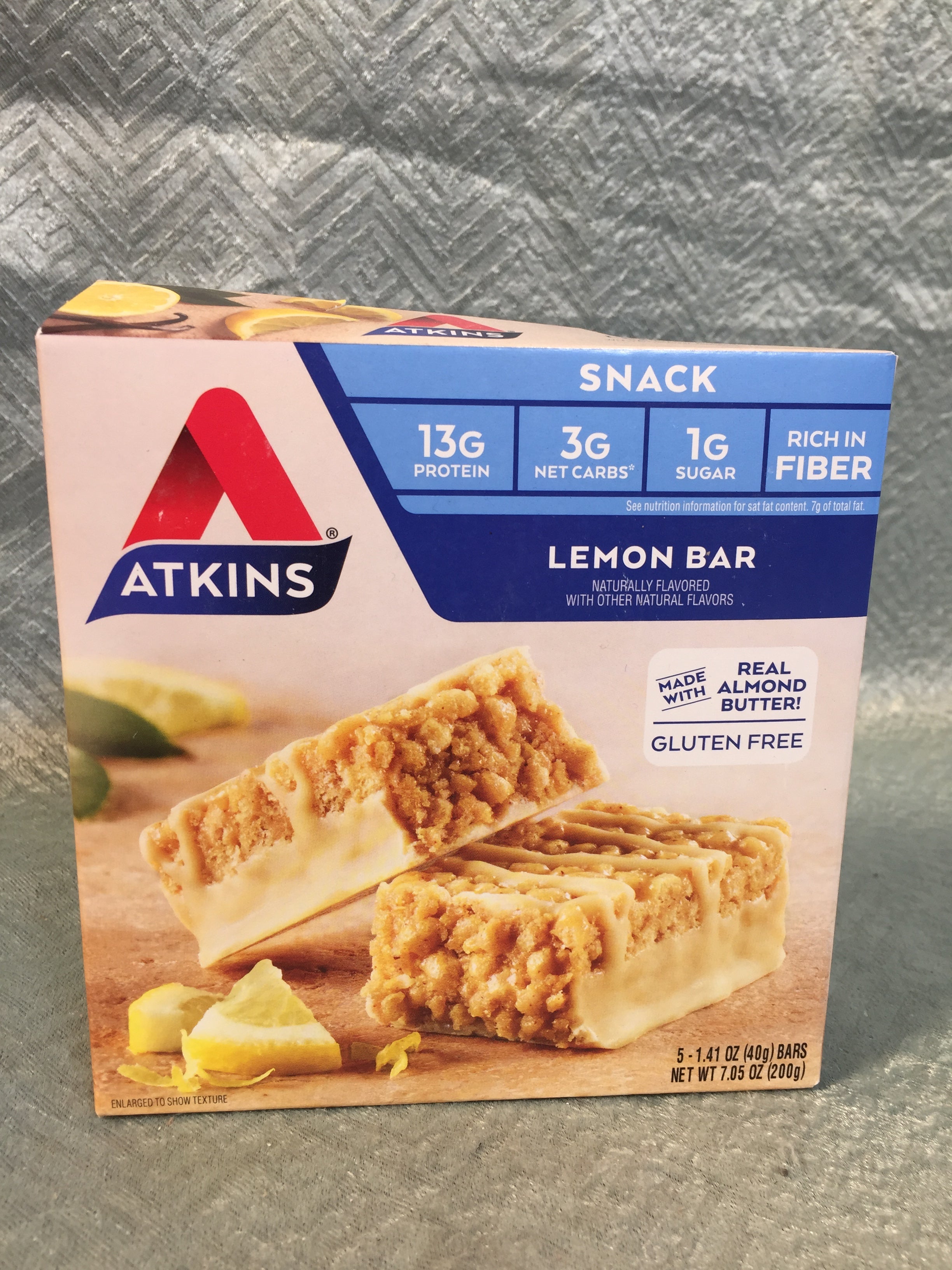 Atkins Snack Light Crispy Lemon Bar - 5 Little Bars - Expires 09/2024 (7593106243822)